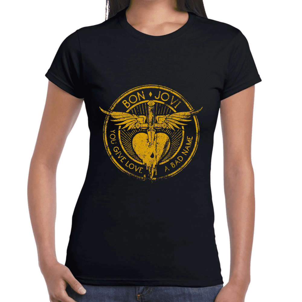 Playera Bon Jovi You Give Love a Bad Name Algodón Premium #1220