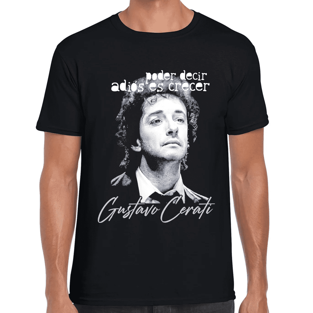 Playera Gustavo Cerati Poder Decir Adios Es Crecer Algodón Premium #1224 Imagen principal del producto
