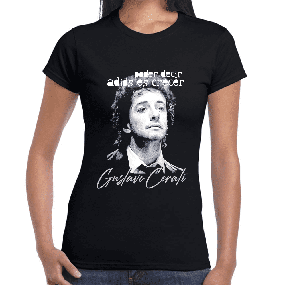 Playera Gustavo Cerati Poder Decir Adios Es Crecer Algodón Premium #1224