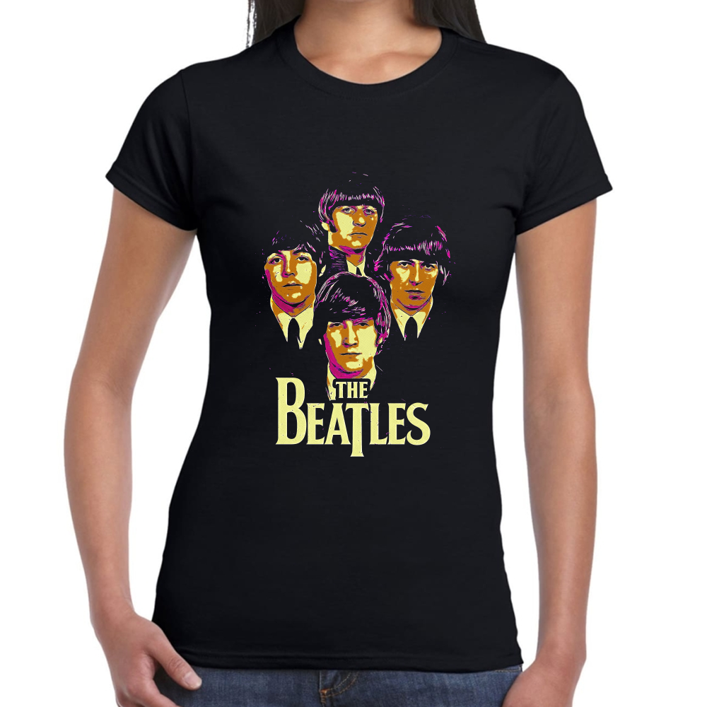 Playera The Beatles Cartoon Art Algodón #0001282
