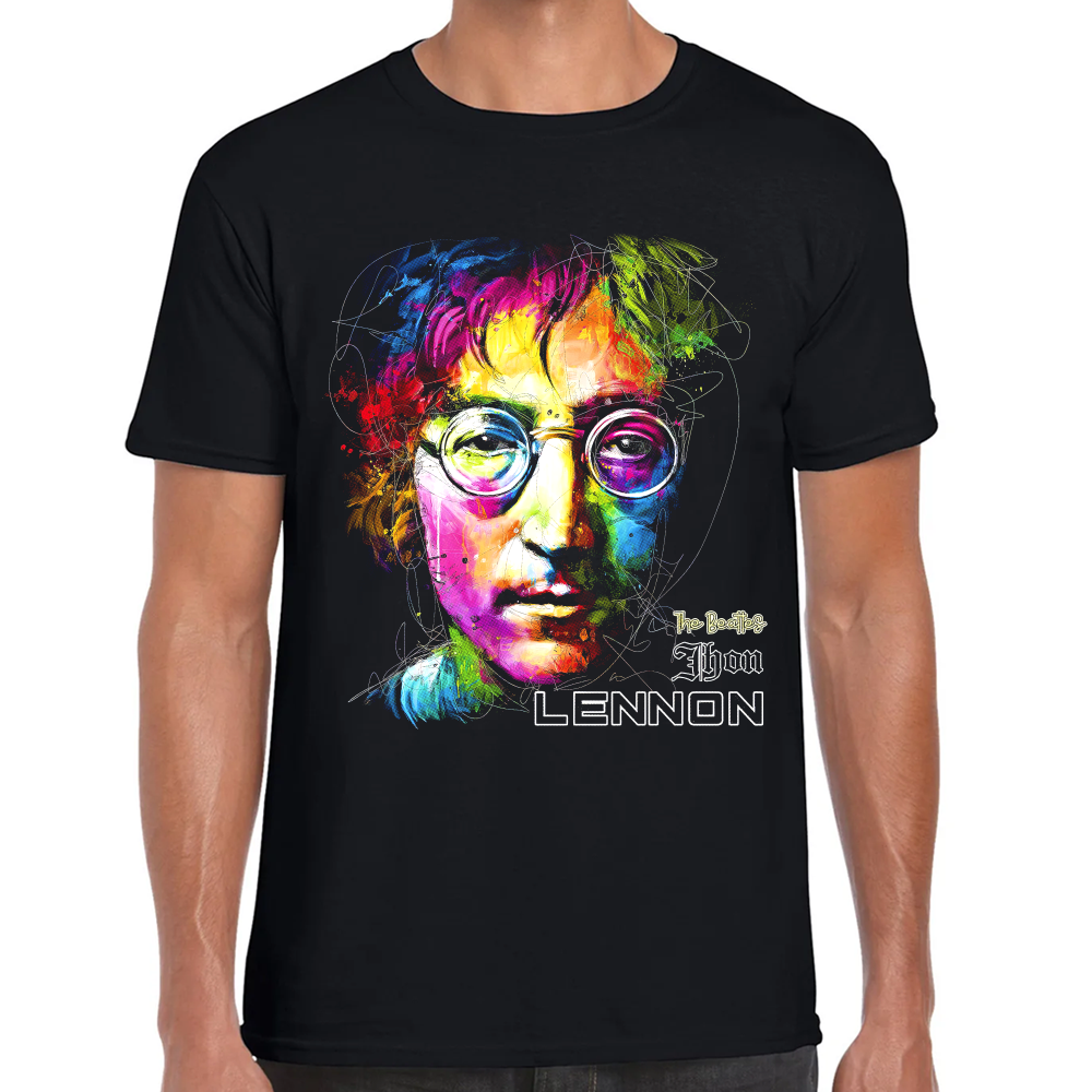 Playera Jhon Lennon Cartoon Art Algodón #0001284