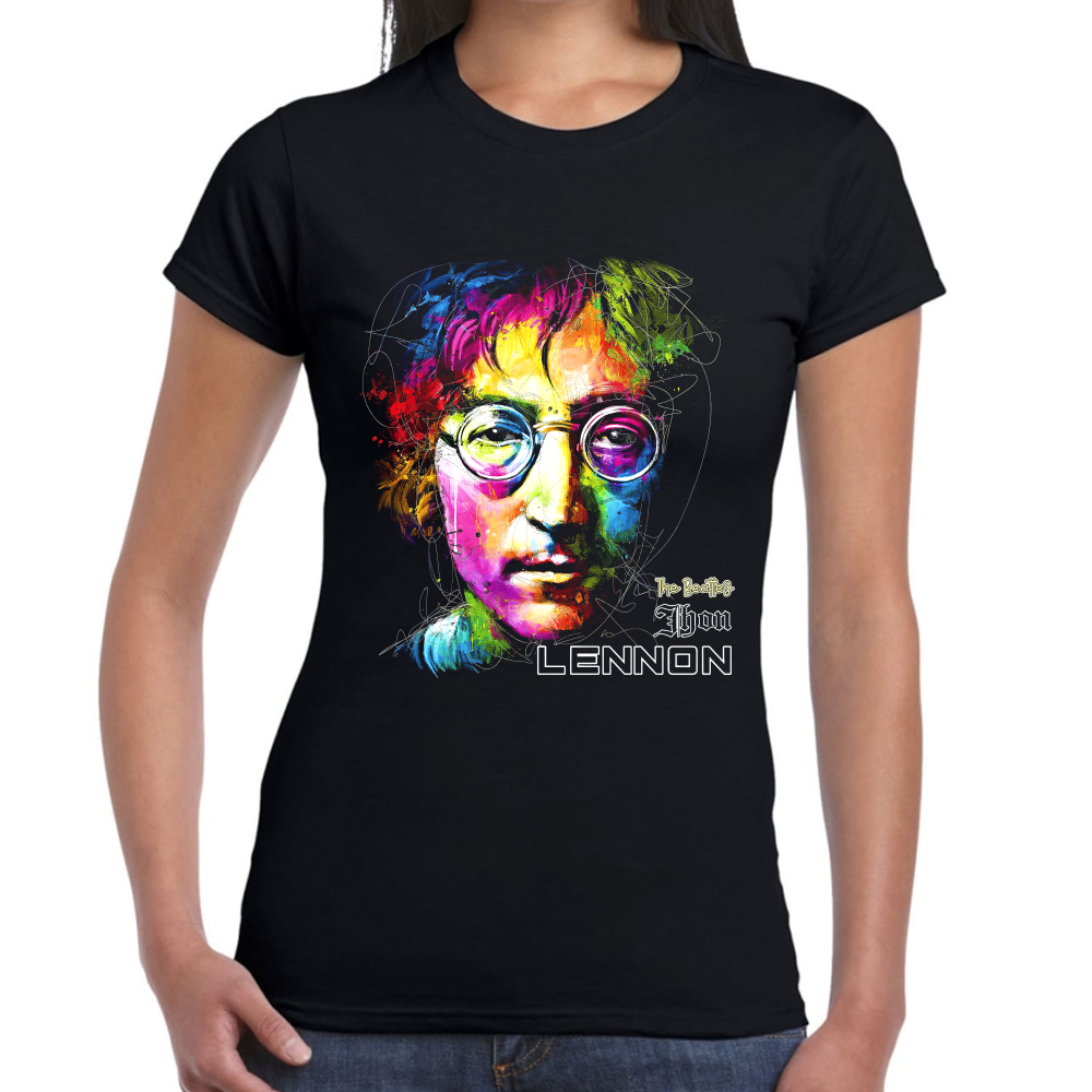 Playera Jhon Lennon Cartoon Art Algodón #0001284