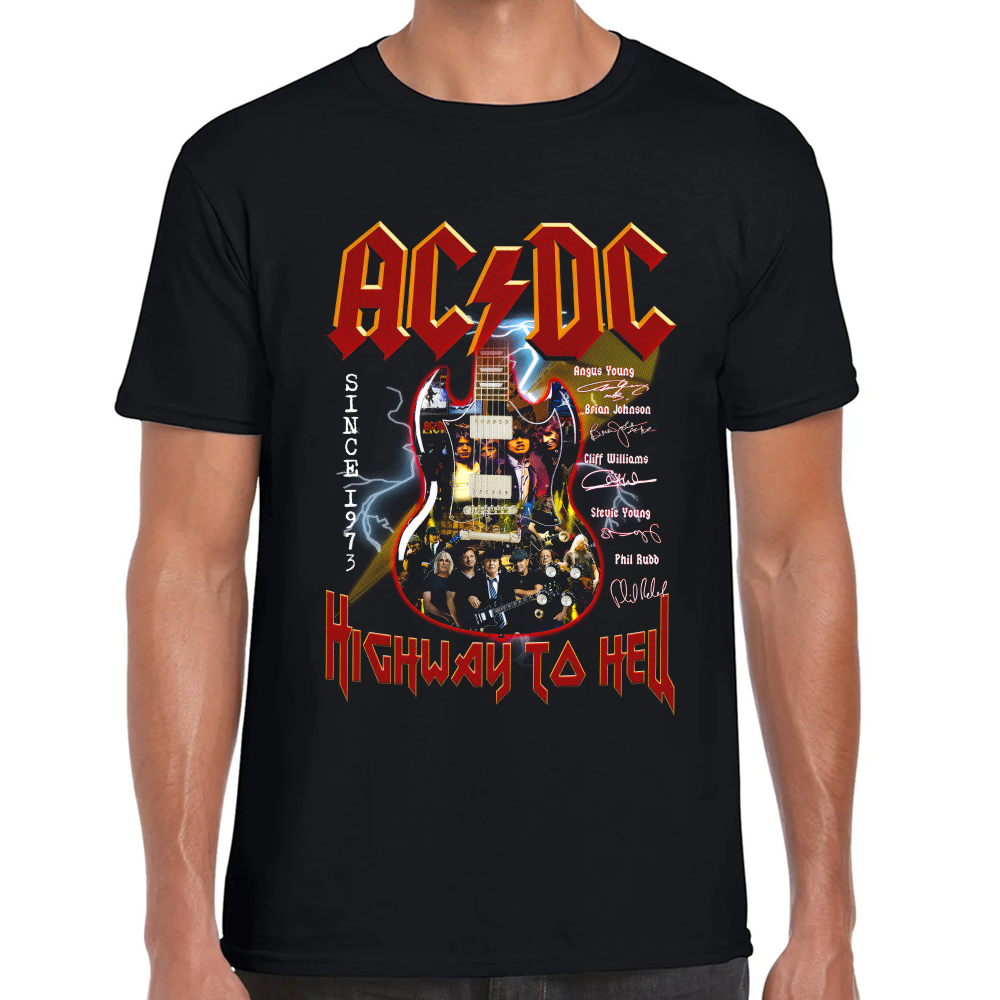 Playera AC DC Highway To Hell Algodón Premium #0001305
