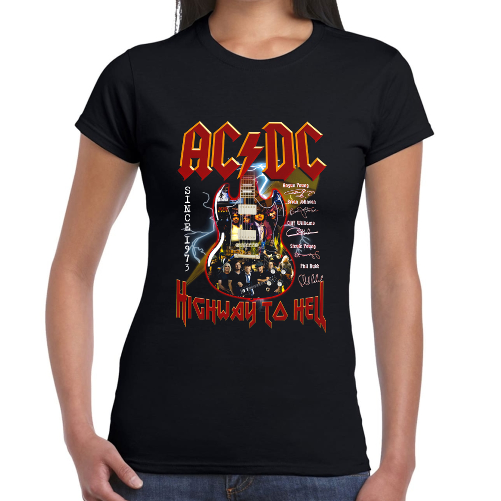 Playera AC DC Highway To Hell Algodón Premium #0001305