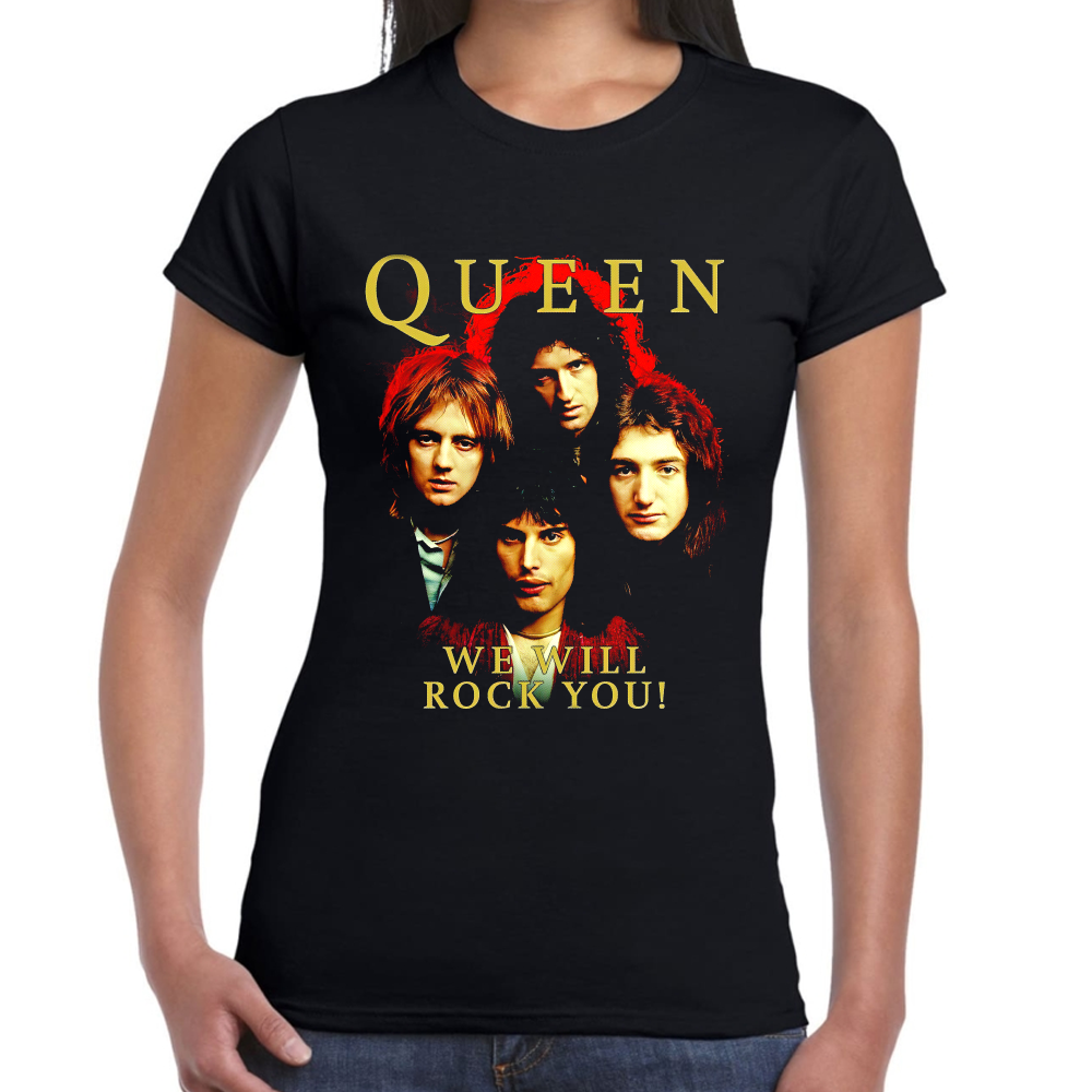 Playera Queen We Will Rock You Algodón Premium #0001323 Imagen secundaria del producto