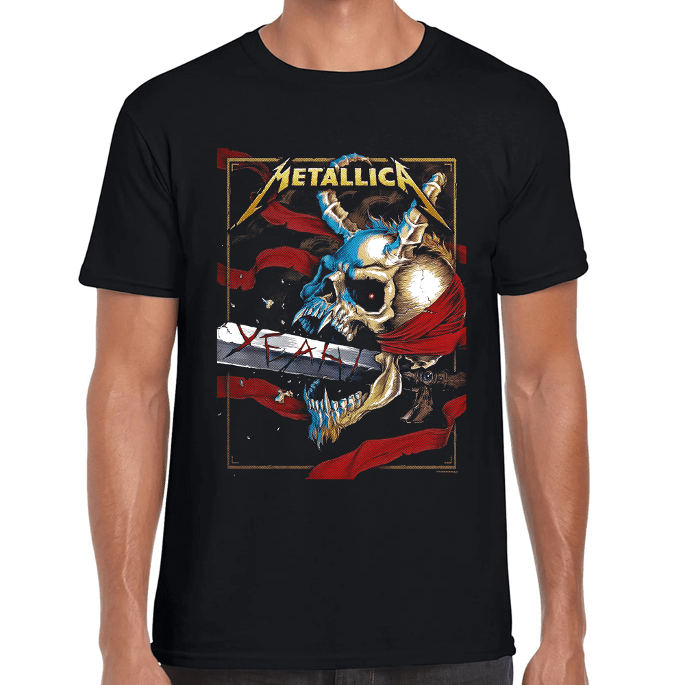 Playera Metallica Algodón Premium #1329