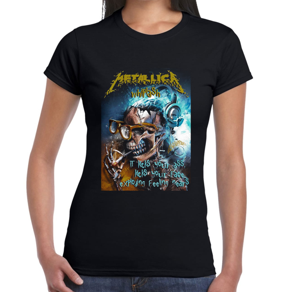 Playera Metallica Whiplash Algodón Premium #0001342