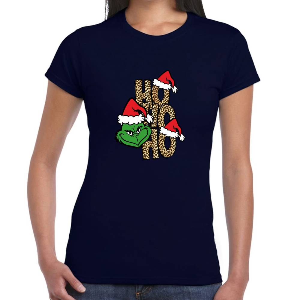 Playera Grinch Navidad Ho Ho Ho Algodón Premium #0001368