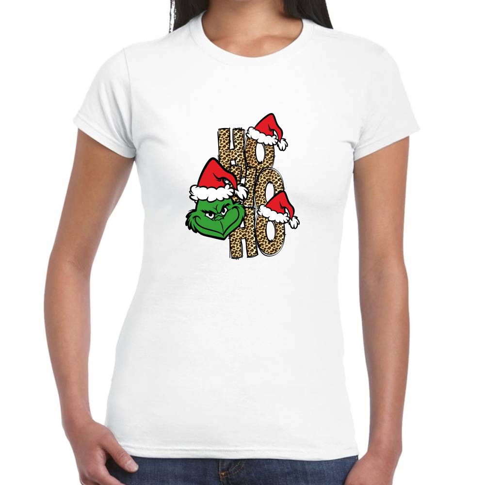 Playera Grinch Navidad Ho Ho Ho Algodón Premium #0001368