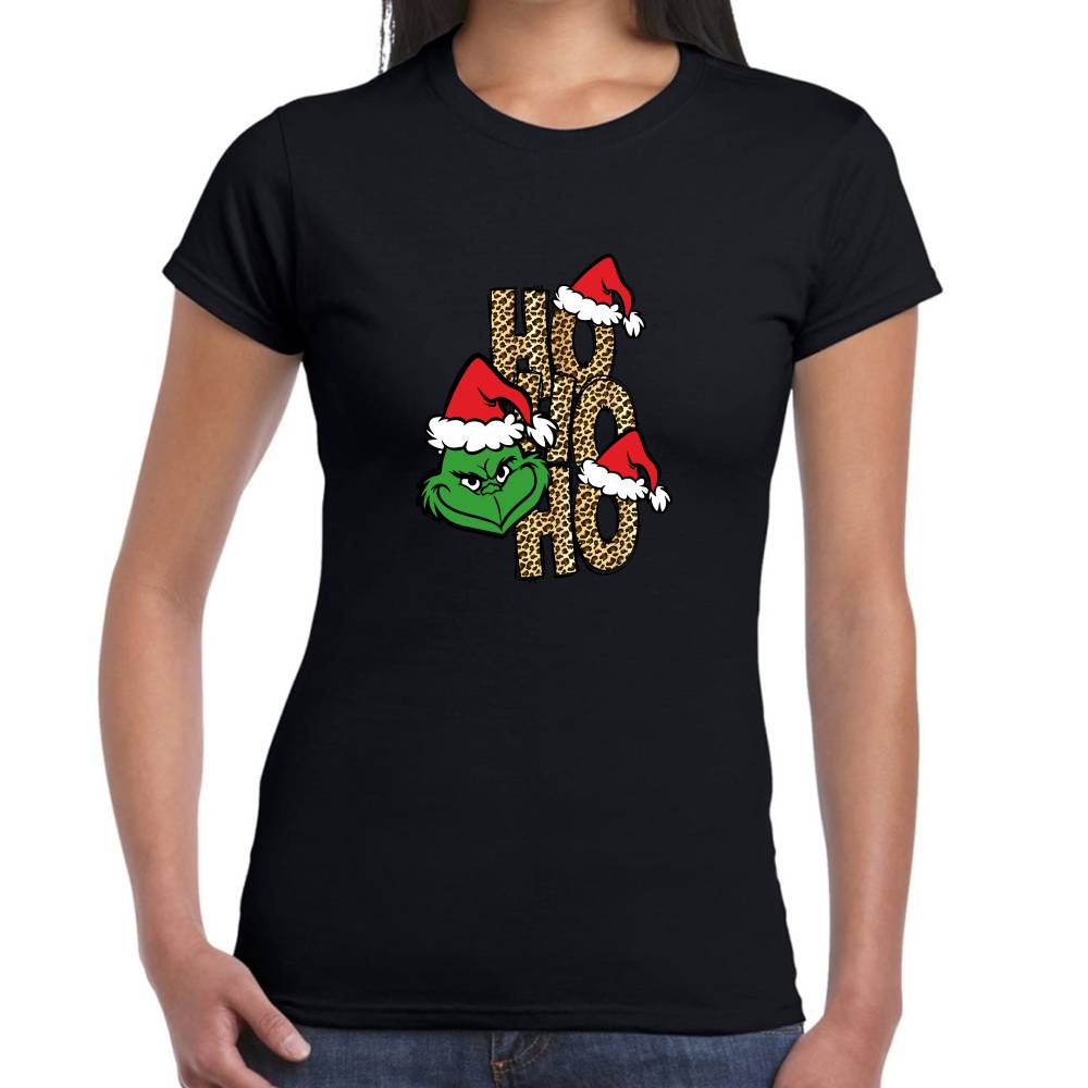 Playera Grinch Navidad Ho Ho Ho Algodón Premium #0001368