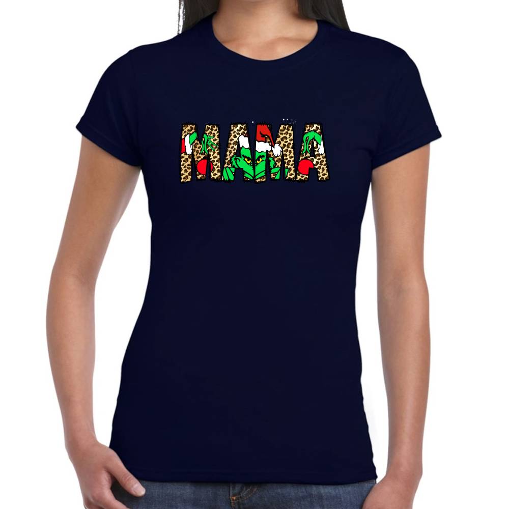 Playera Grinch Mama Navidad Algodón Premium #0001370 Imagen secundaria del producto