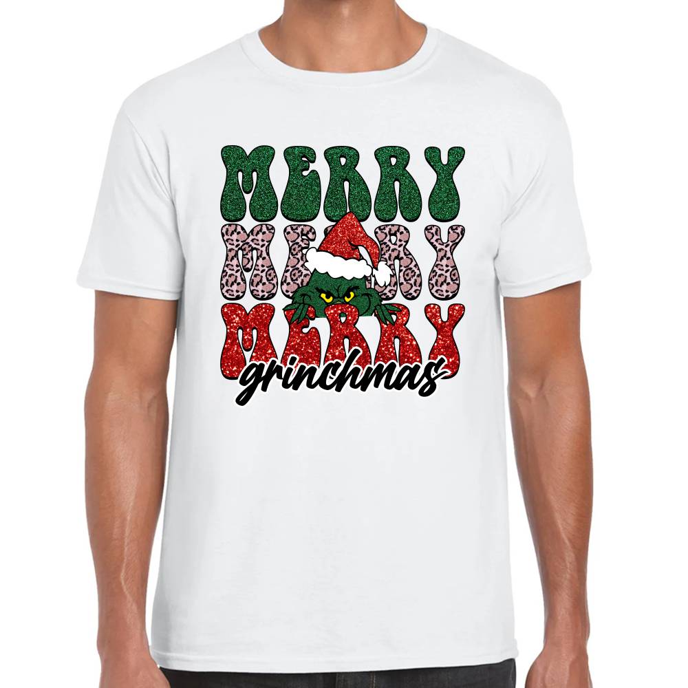 Playera Merry Grinchmas The Grinch Navidad Algodón Premium #0001372