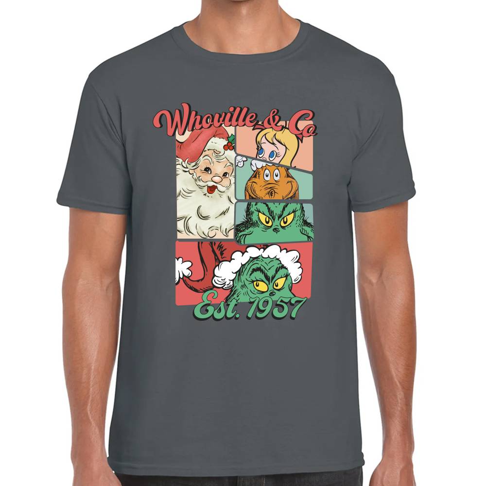 Playera Cartel Whoville Retro Navidad Algodón Premium #0001382