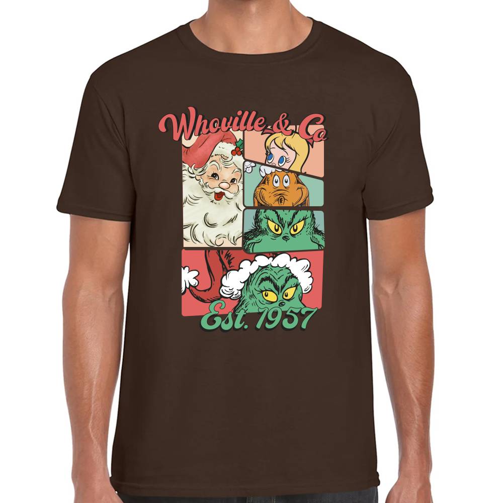 Playera Cartel Whoville Retro Navidad Algodón Premium #0001382