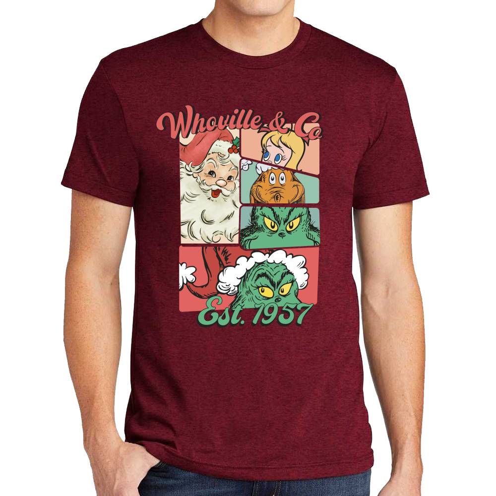 Playera Cartel Whoville Retro Navidad Algodón Premium #0001382