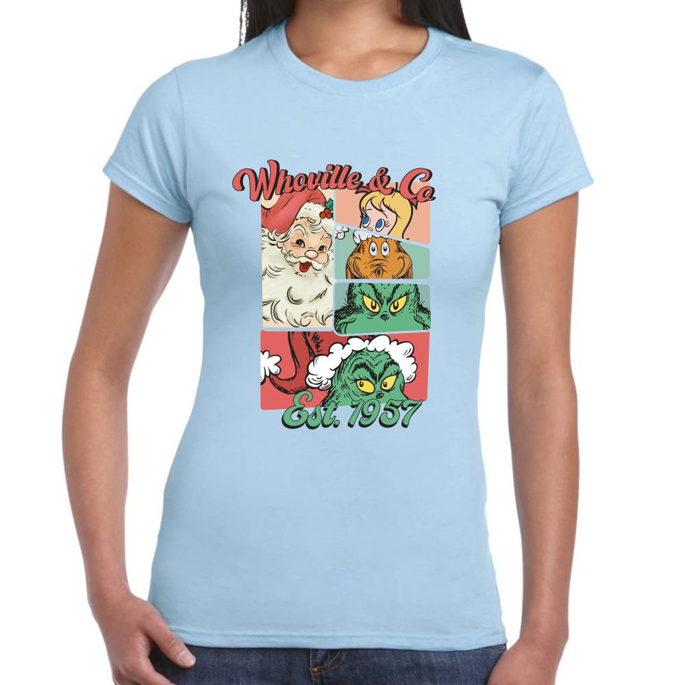 Playera Cartel Whoville Retro Navidad Algodón Premium #0001382