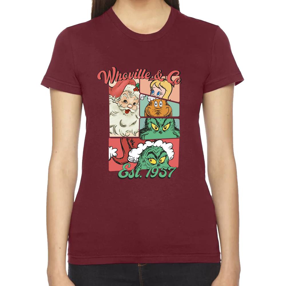 Playera Cartel Whoville Retro Navidad Algodón Premium #0001382