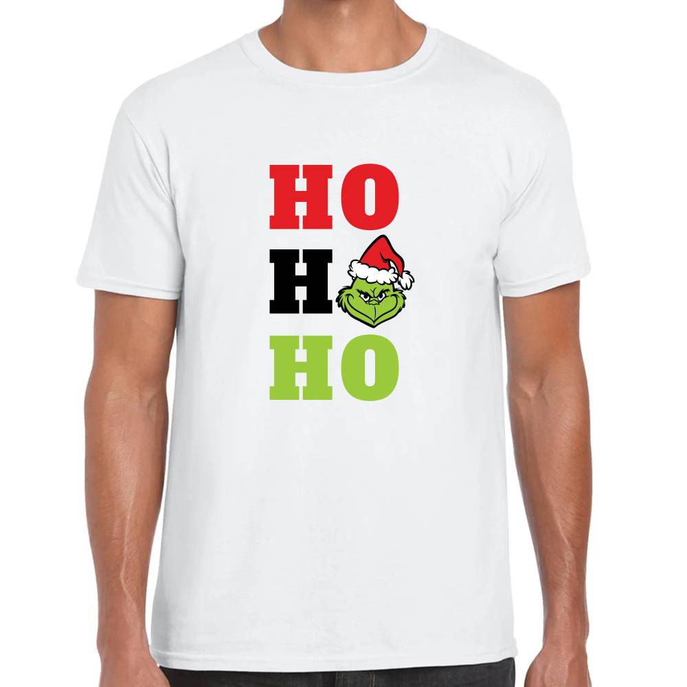 Playera Grinch Ho Ho Ho Navidad Algodón Premium #0001388