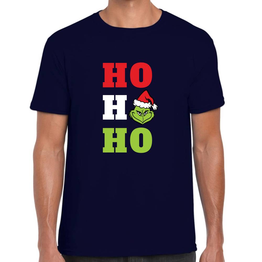 Playera Grinch Ho Ho Ho Navidad Algodón Premium #0001388