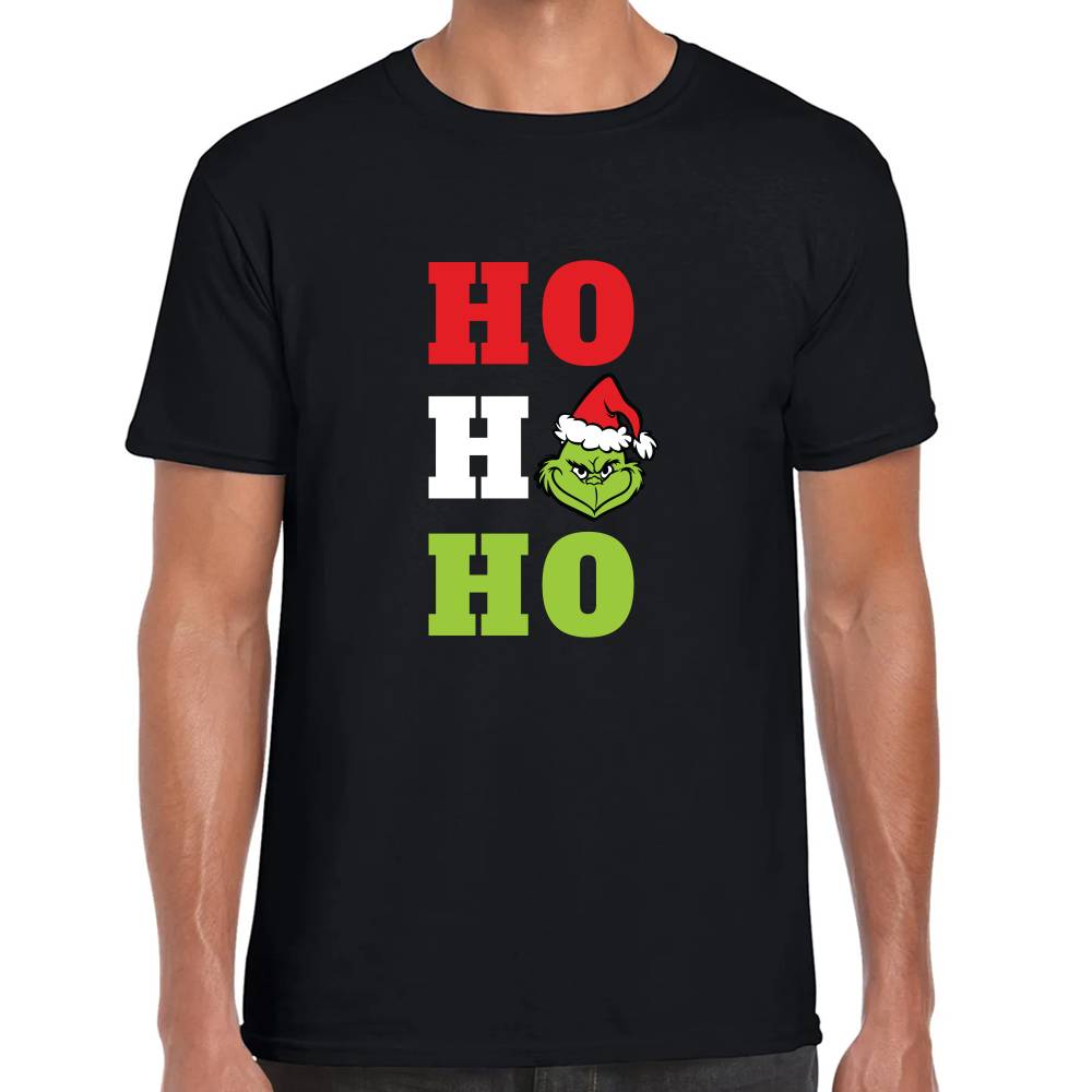 Playera Grinch Ho Ho Ho Navidad Algodón Premium #0001388