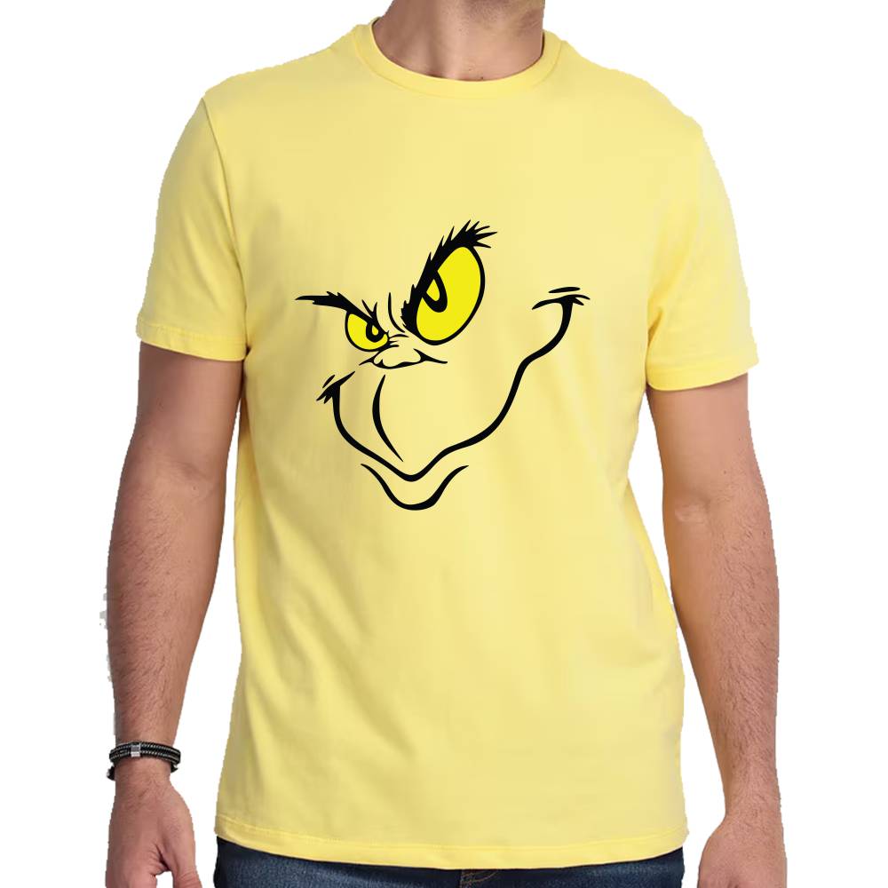Playera Cara de Grinch Navidad Algodón Premium #0001389
