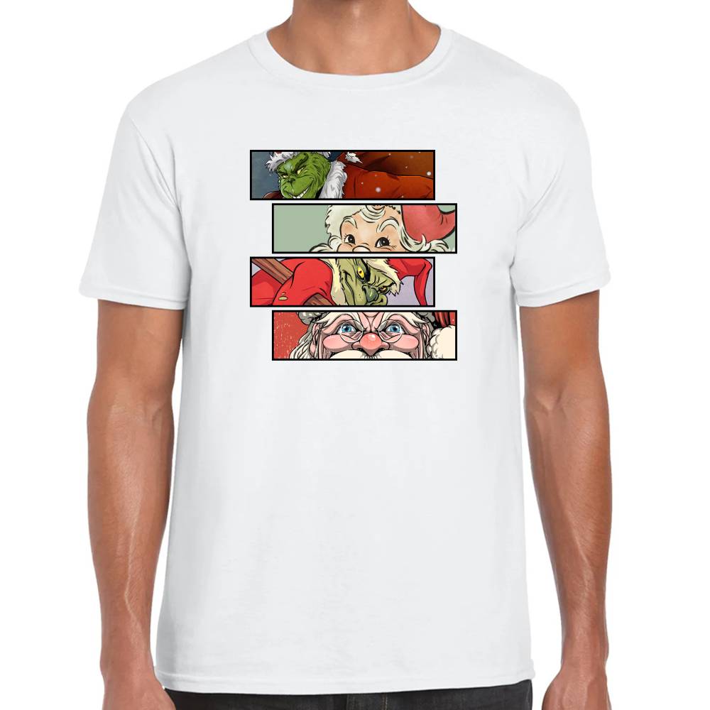 Playera The Grinch y Santa Claus Navidad Algodón Premium #0001391 Imagen principal del producto