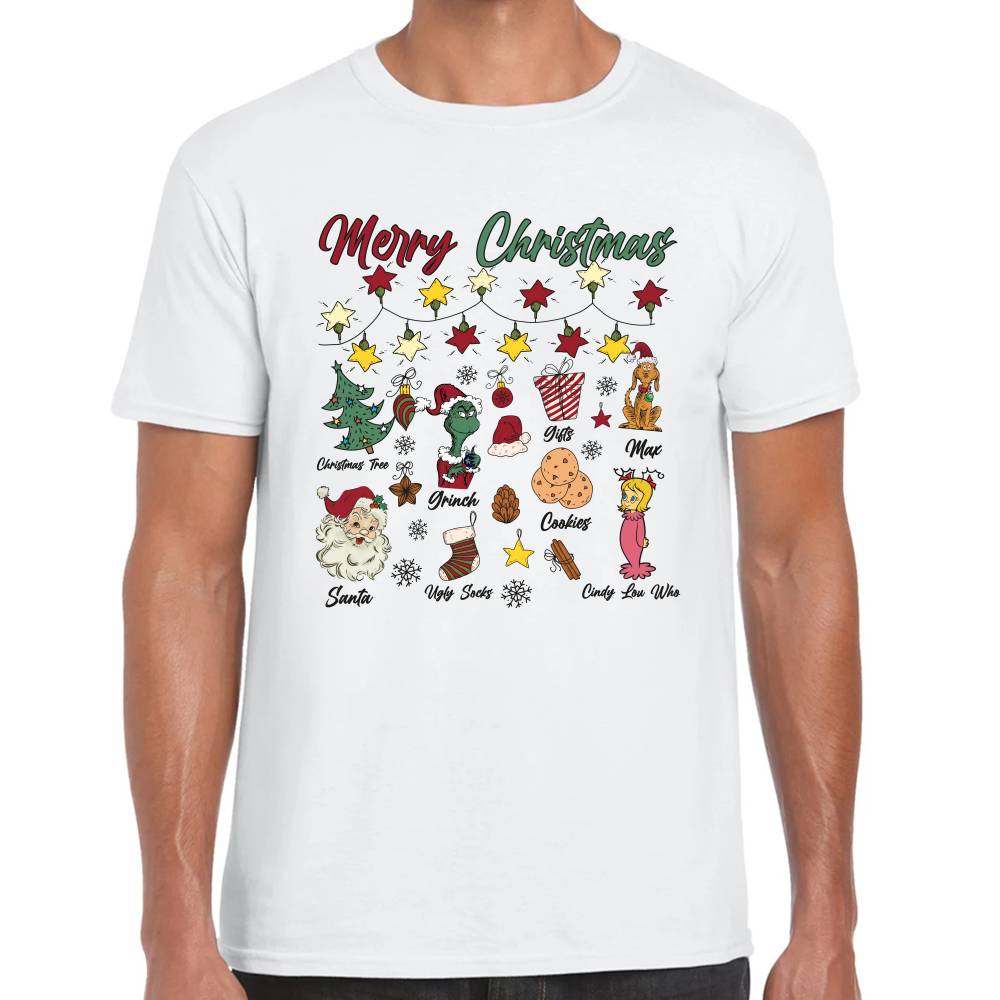 Playera Merry Christmas Grinch Navidad Algodón Premium #0001392 Imagen principal del producto