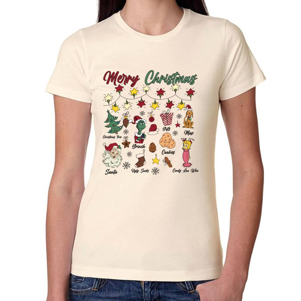 Playera Merry Christmas Grinch Navidad Algodón Premium #0001392