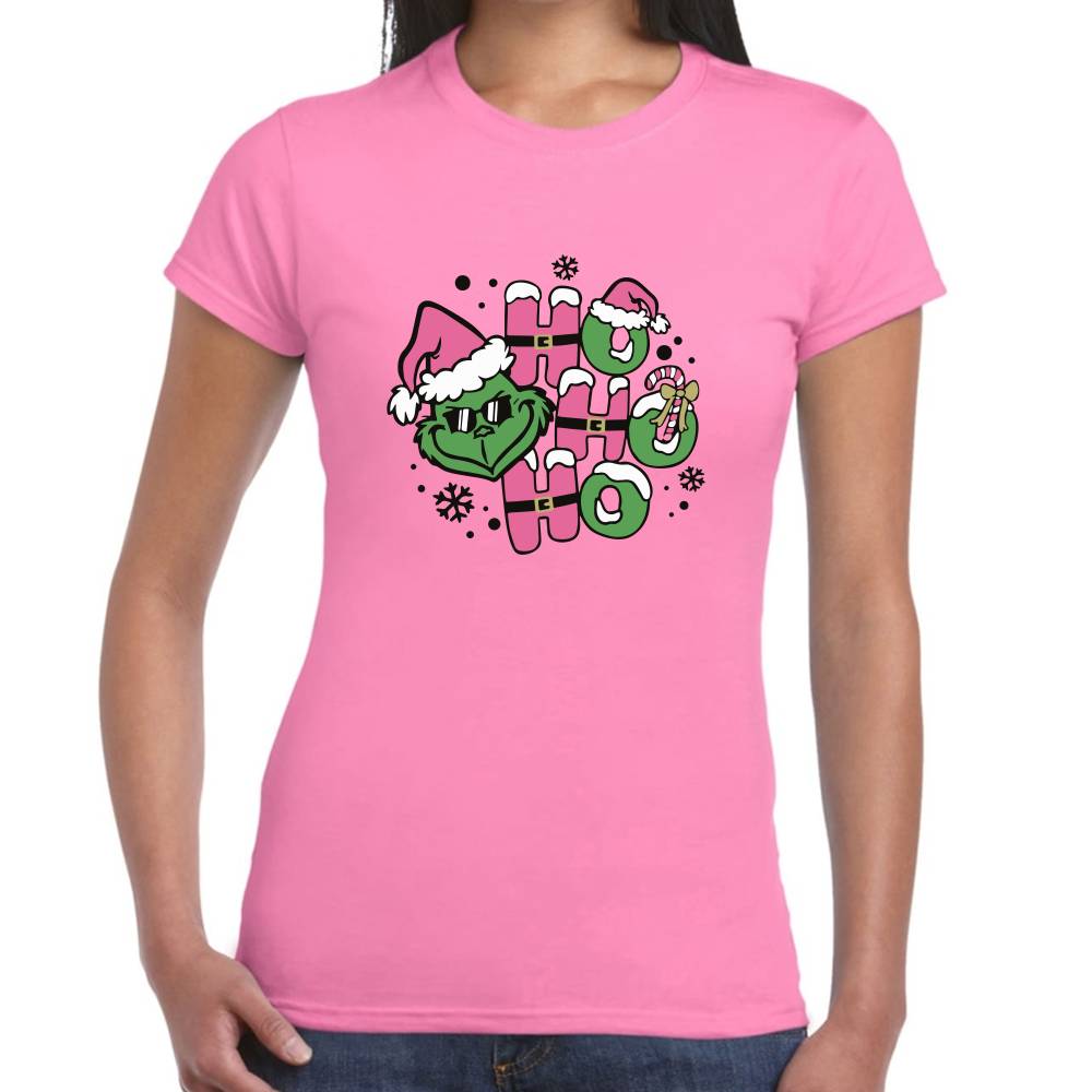Playera Grinch Ho Ho Ho Navidad Algodón Premium #0001395