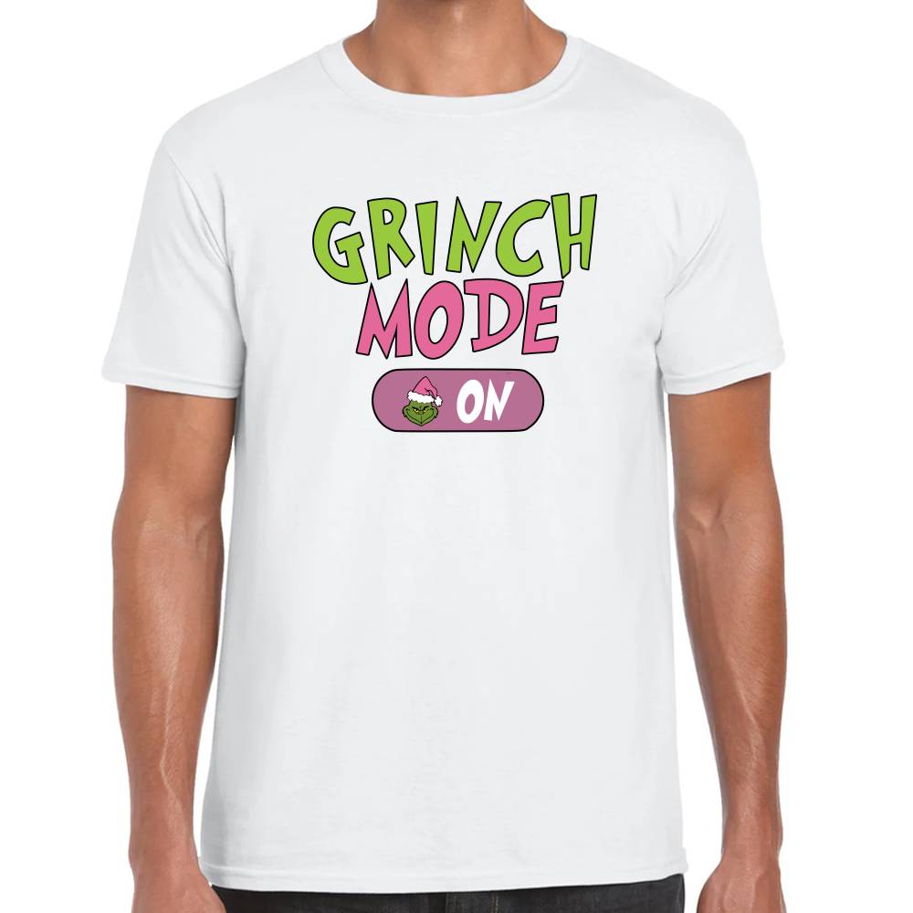 Playera The Grinch Mode On Navidad Algodón Premium #0001396 Imagen principal del producto