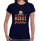 Playera Merry Grinchmas Grinch Navidad Algodón Premium #0001401