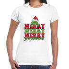 Playera Merry Grinchmas Grinch Navidad Algodón Premium #0001401
