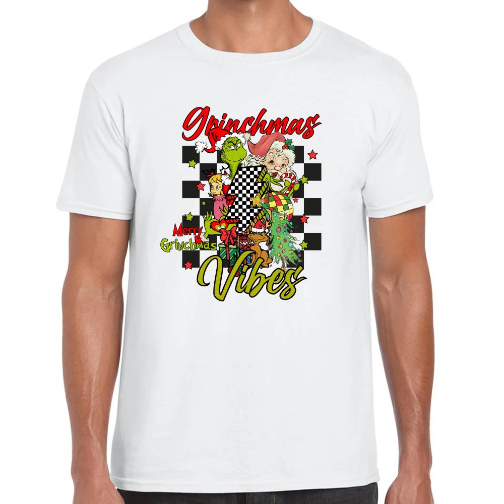 Playera The Grinch Grinchmas Vibes Navidad Algodón Premium #0001404 Imagen principal del producto
