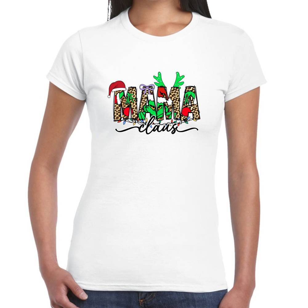Playera The Grinch Mama Navidad Algodón Premium #0001416