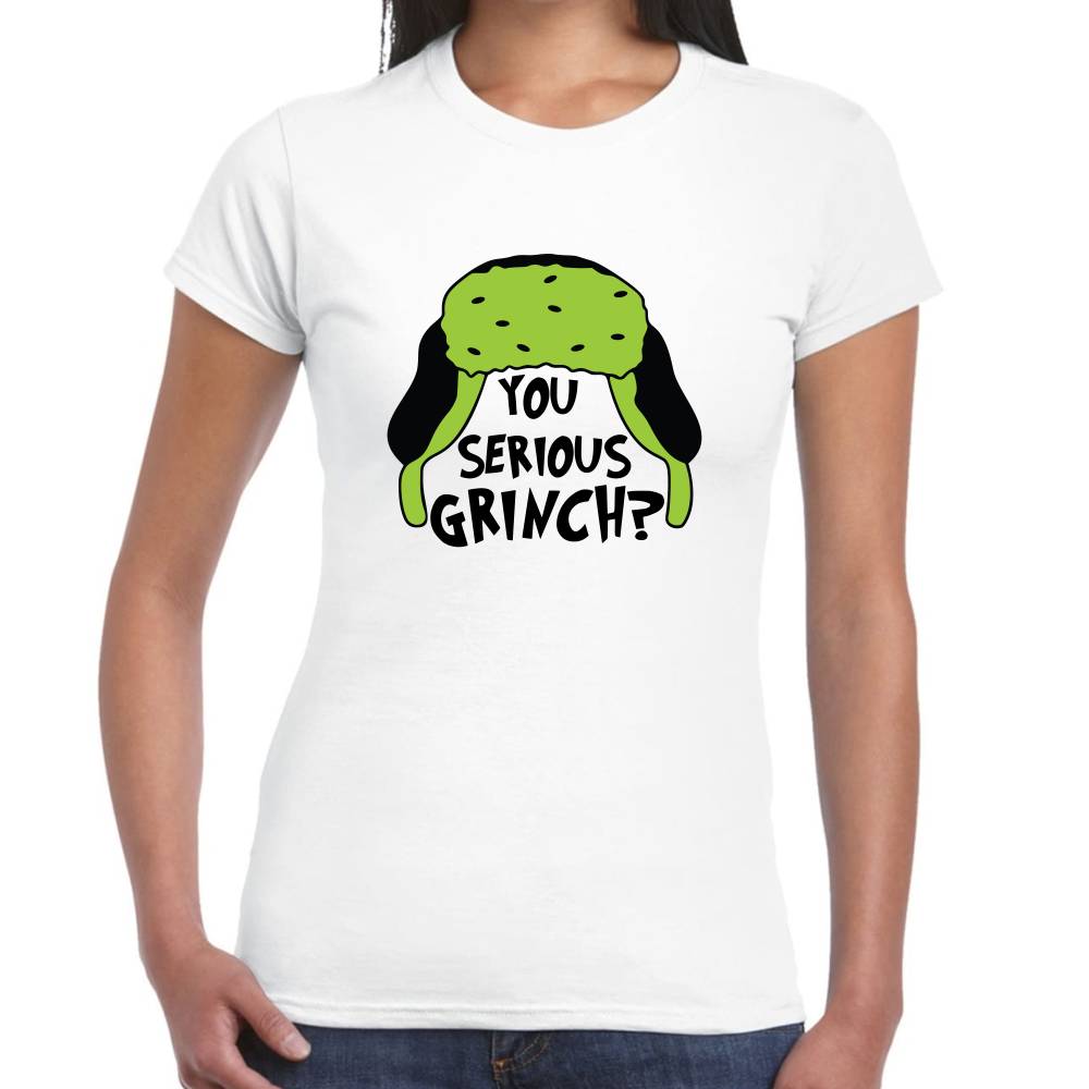 Playera You Serious Grinch Navidad Algodón Premium #0001427