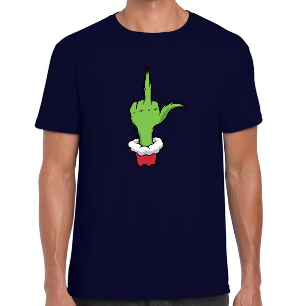 Playera Navidad The Grinch Dedo Algodón Premium #0001457