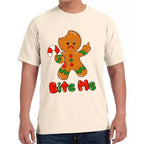 Playera Navidad Galleta Bite Me Algodón Premium #0001461