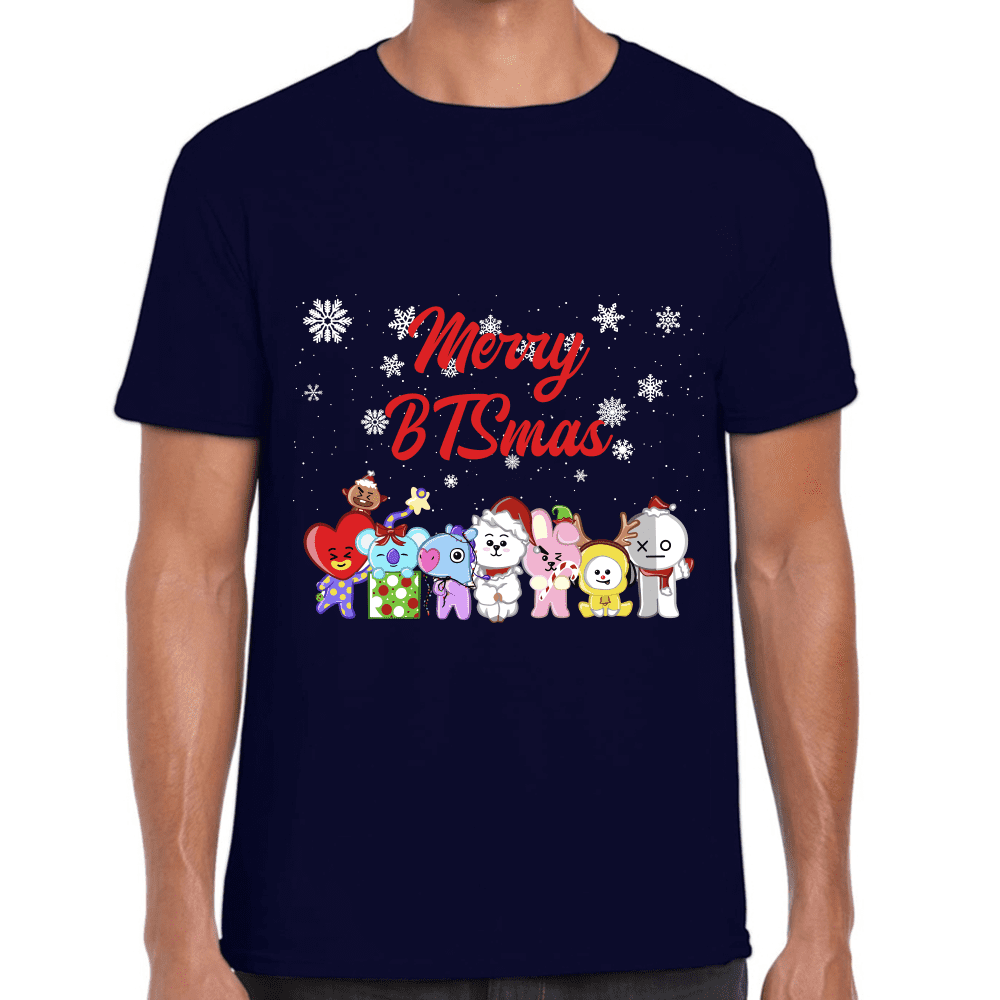 Playera BTS BT21 Navidad Algodón Premium #1569