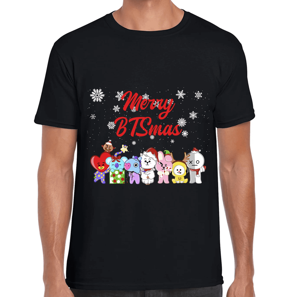 Playera BTS BT21 Navidad Algodón Premium #1569 Imagen principal del producto