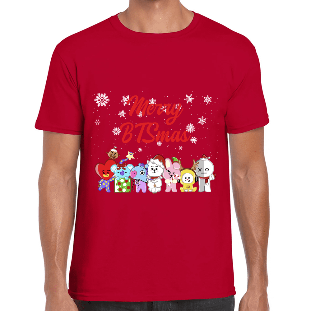 Playera BTS BT21 Navidad Algodón Premium #1569