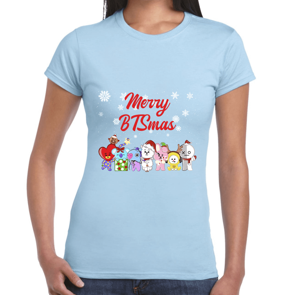 Playera BTS BT21 Navidad Algodón Premium #1569