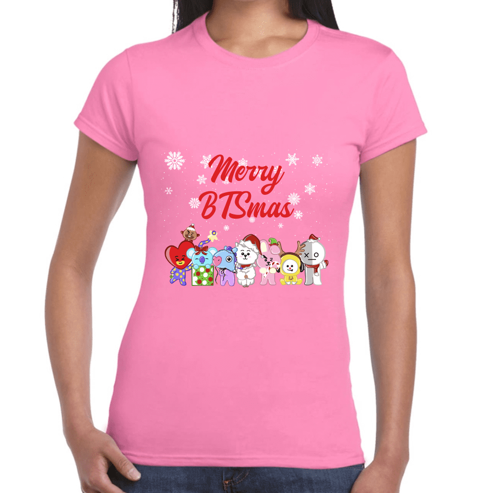 Playera BTS BT21 Navidad Algodón Premium #1569