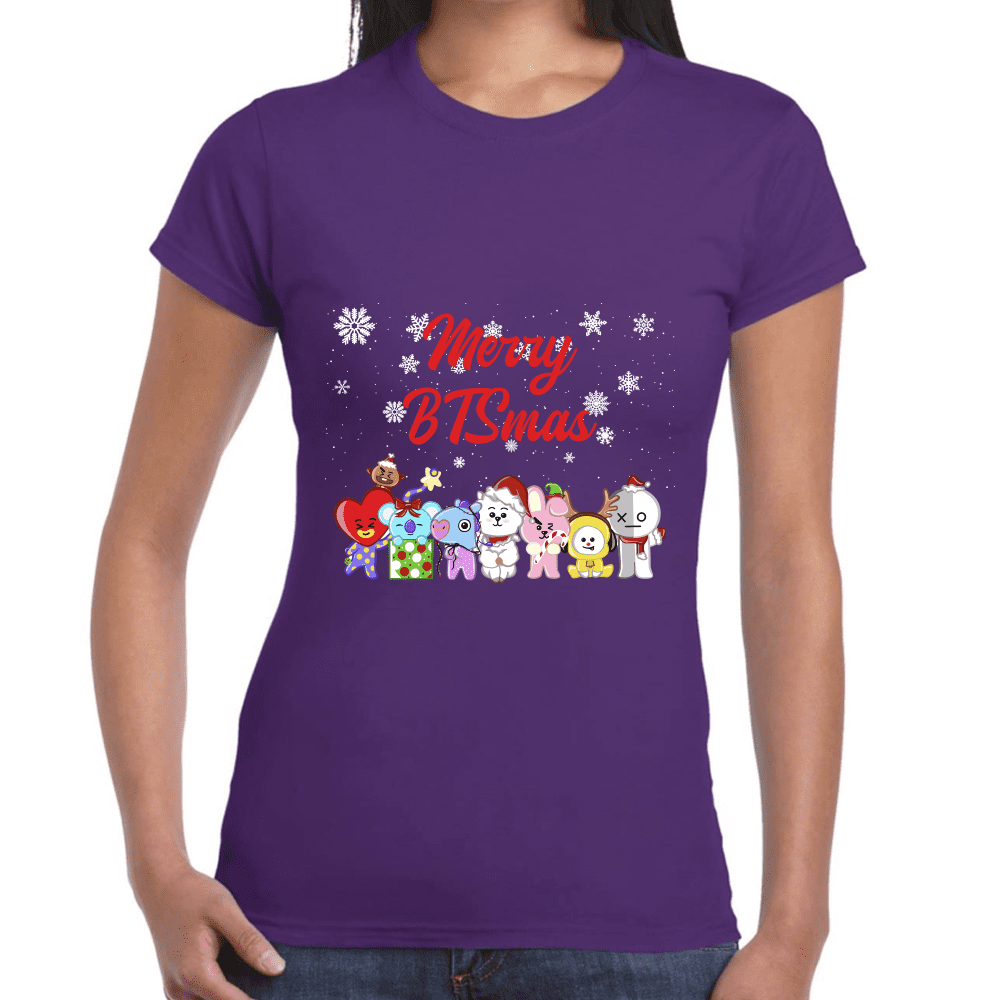 Playera BTS BT21 Navidad Algodón Premium #1569