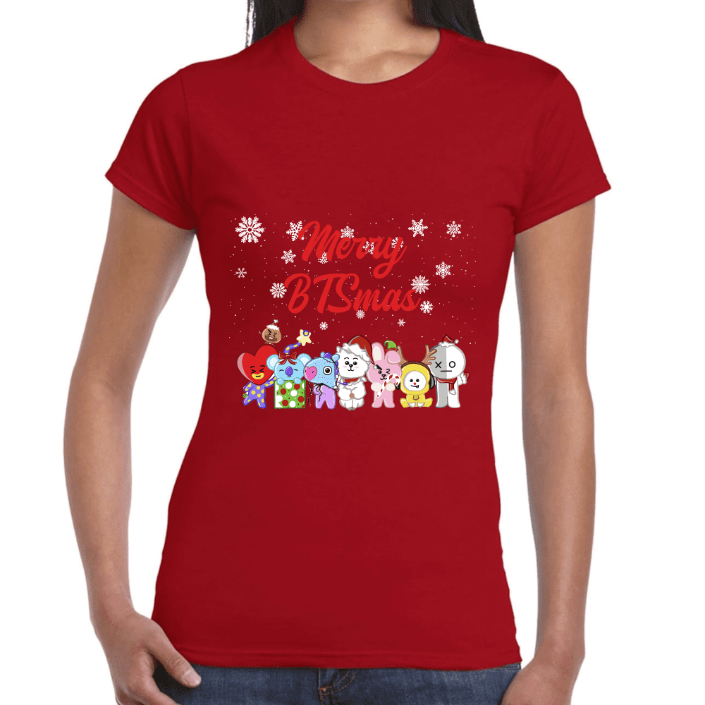 Playera BTS BT21 Navidad Algodón Premium #1569