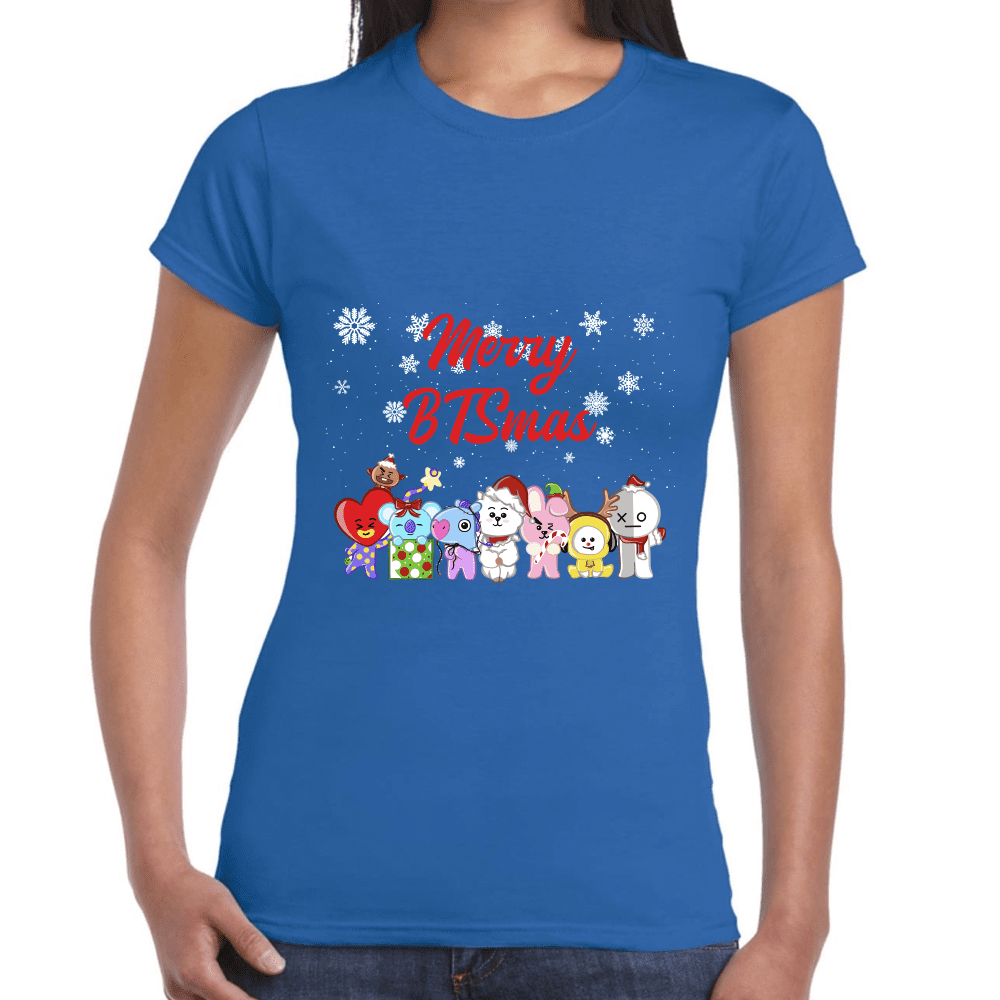 Playera BTS BT21 Navidad Algodón Premium #1569