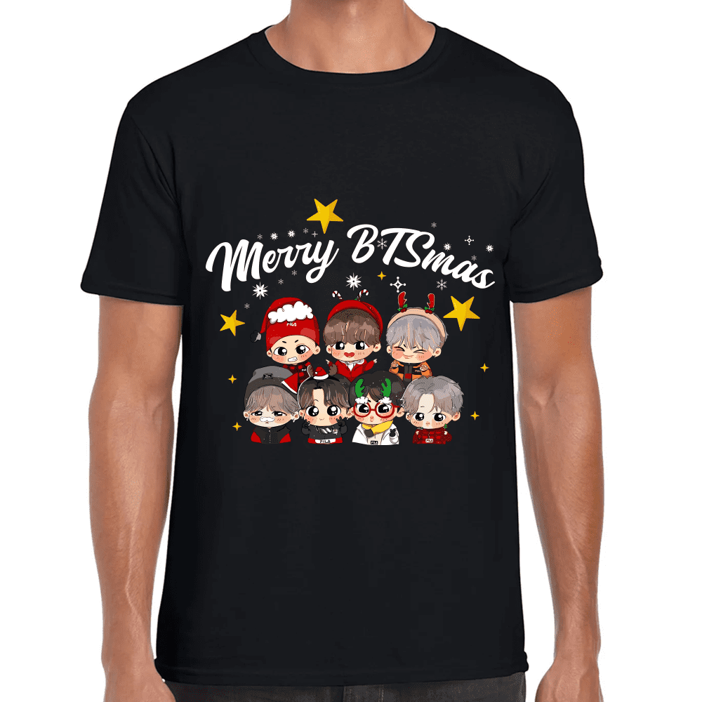 Playera BTS Navidad Algodón Premium #1570