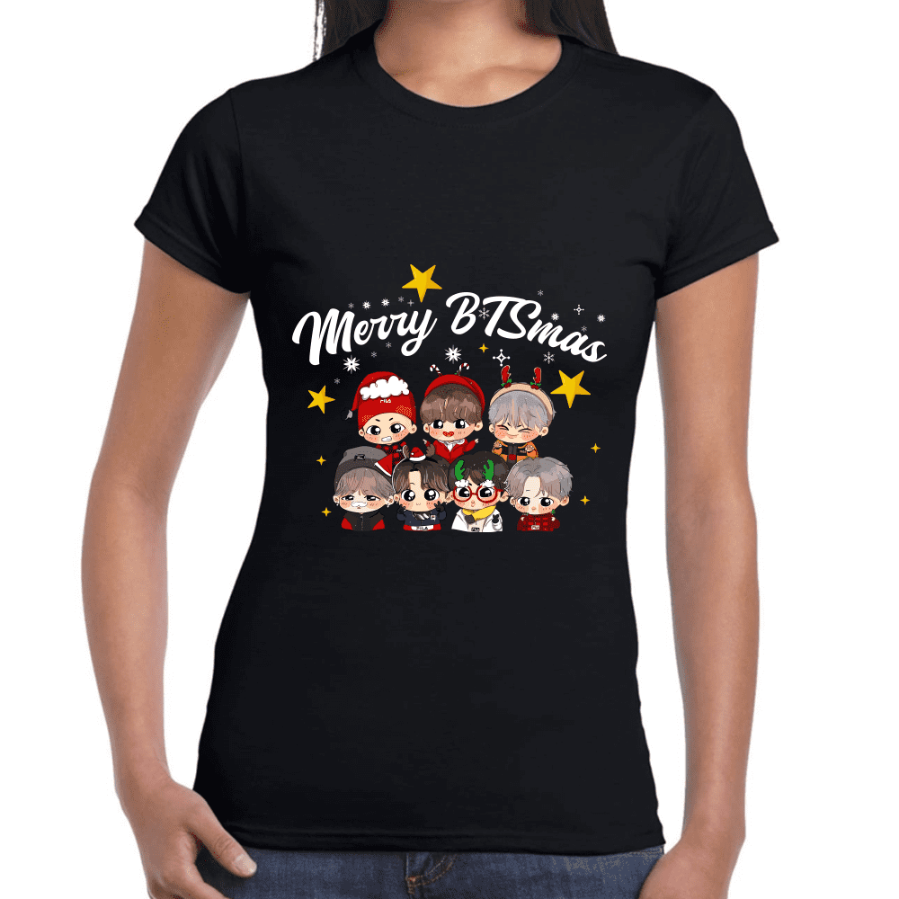 Playera BTS Navidad Algodón Premium #1570