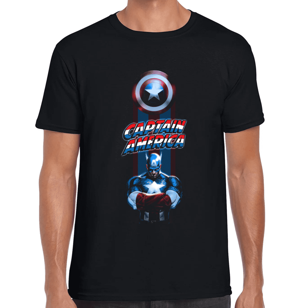 Playera Capitan America Marvel Algodón Premium #1587