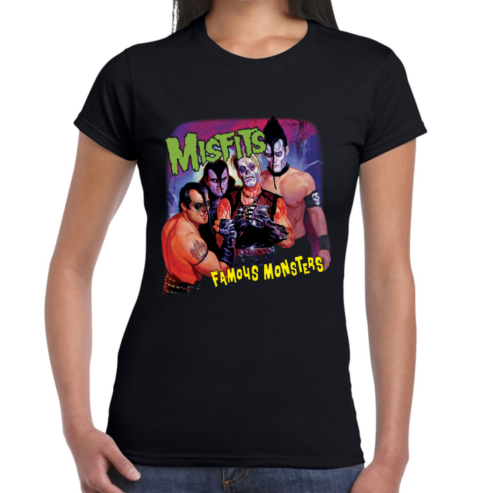 Playera Misfits Famous Monsters Algodón Premium #0001613
