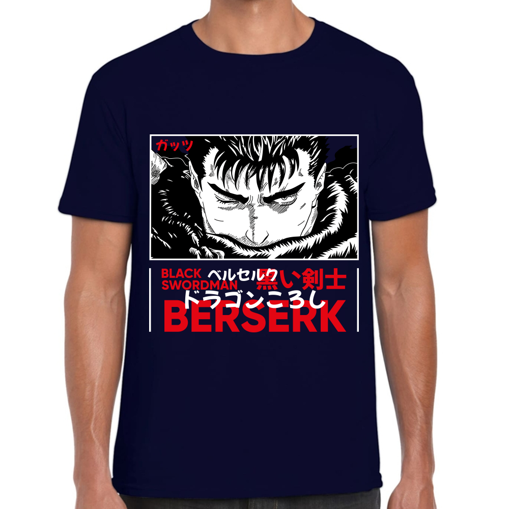 Playera Berserk Guts Black Swordman Algodón Premium #0001615